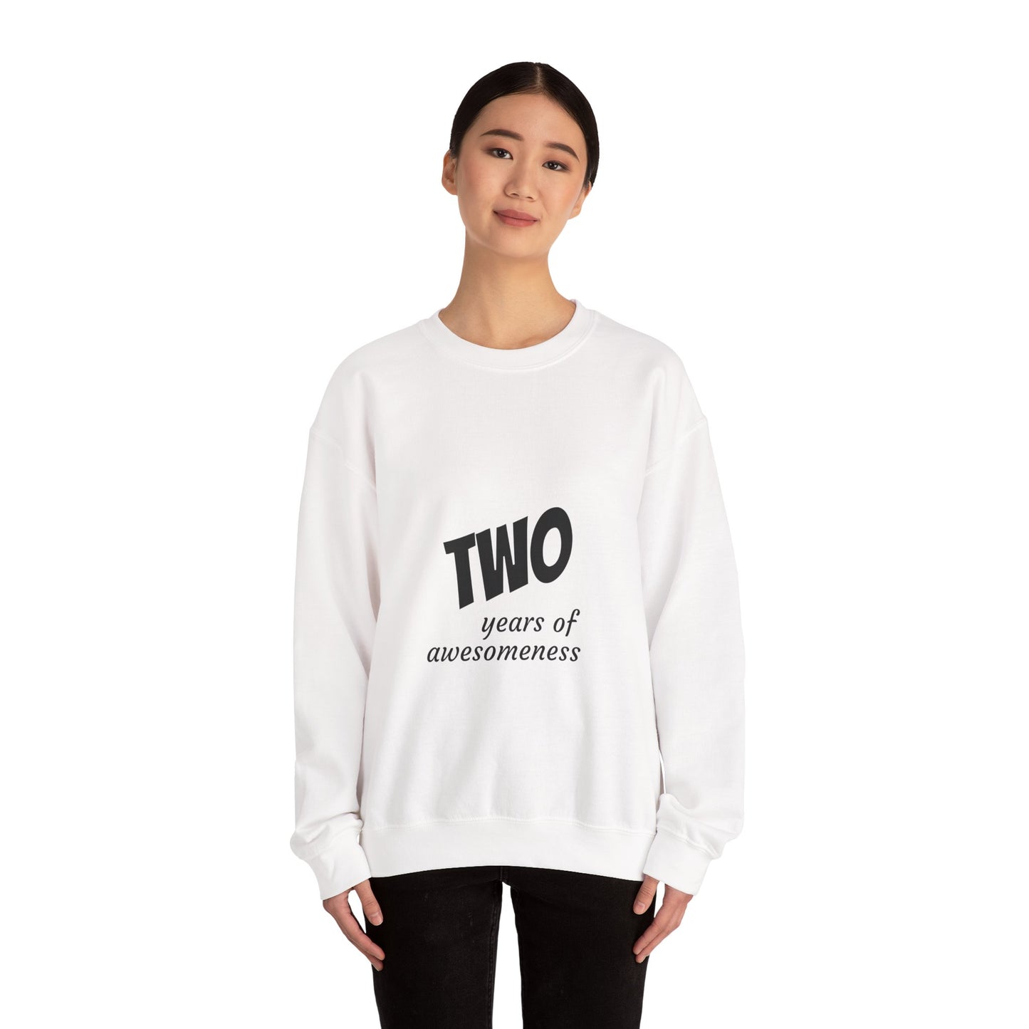 Birthday Sweatshirt - "Two Years of Awesomeness" Toddler/2nd Birthday Crewneck
