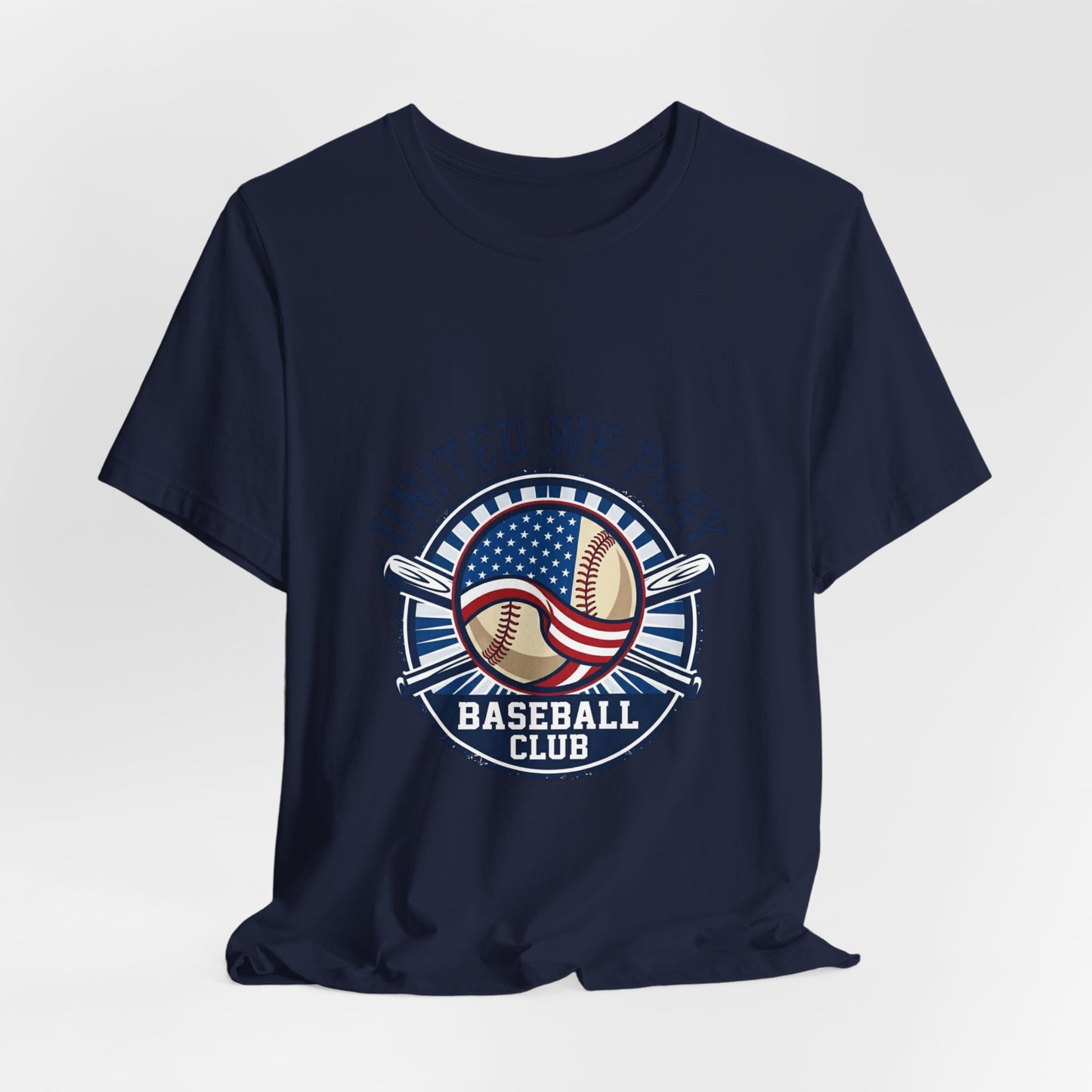 United We Play Baseball Tee | Patriotic Baseball Tee, Vintage Red White Blue Shirt
