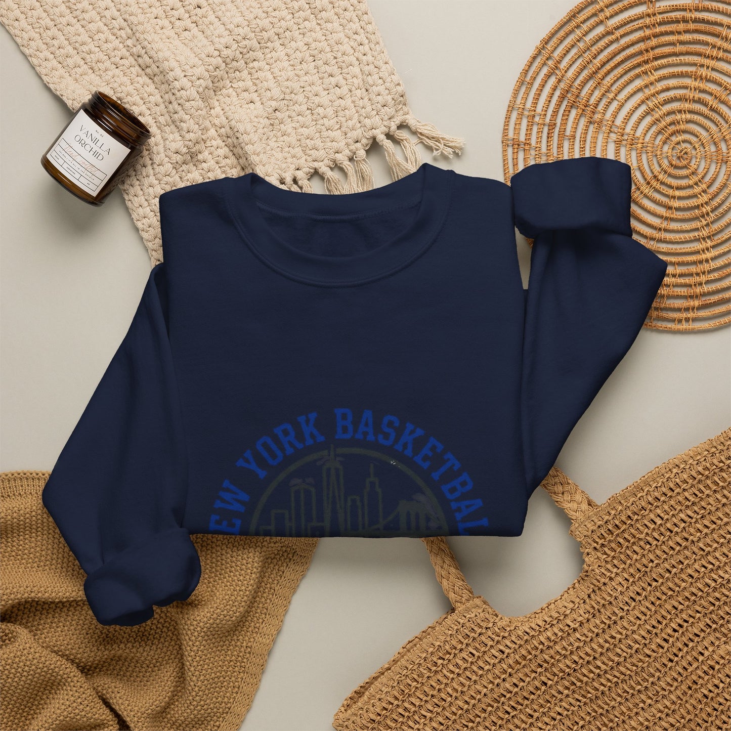 New York Basketball Crest Sweatshirt | varsity, city basketball