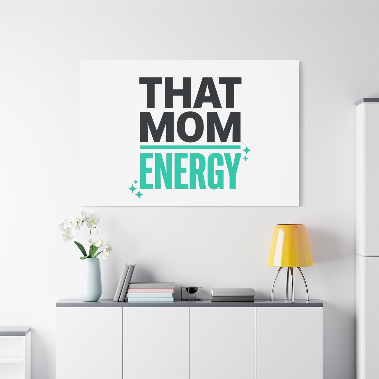 That Mom Energy Canvas | Minimal Typographic Mom Wall Art, Mother’s Day