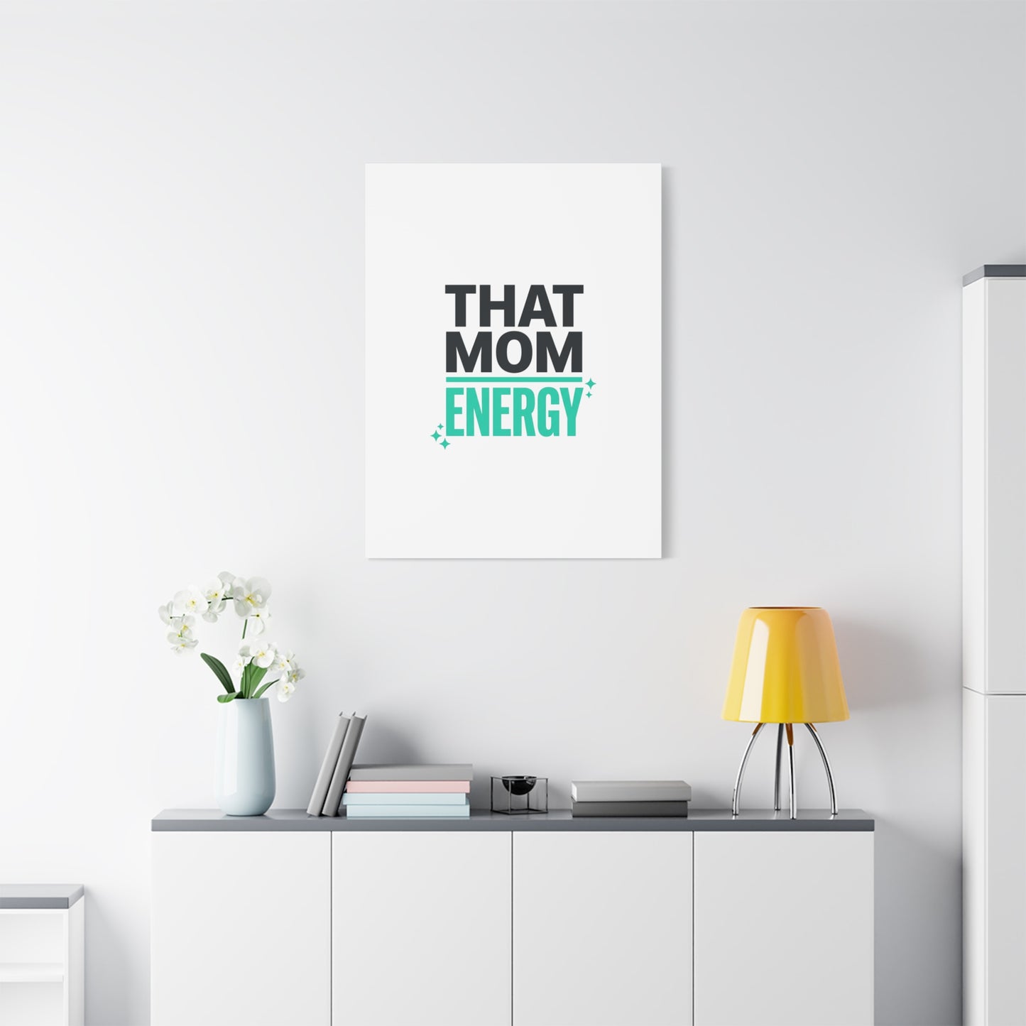 That Mom Energy Canvas | Minimal Typographic Mom Wall Art, Mother’s Day