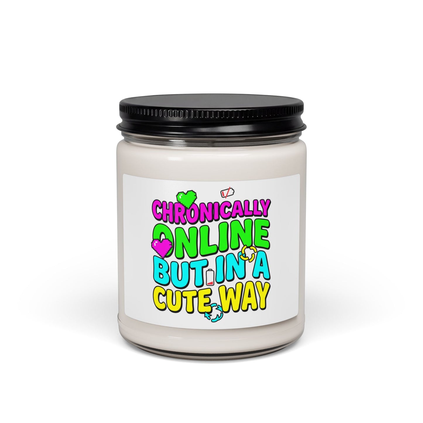 Chronically Online But In A Cute Way Candle | Meme‑Core, Brainrot Humor