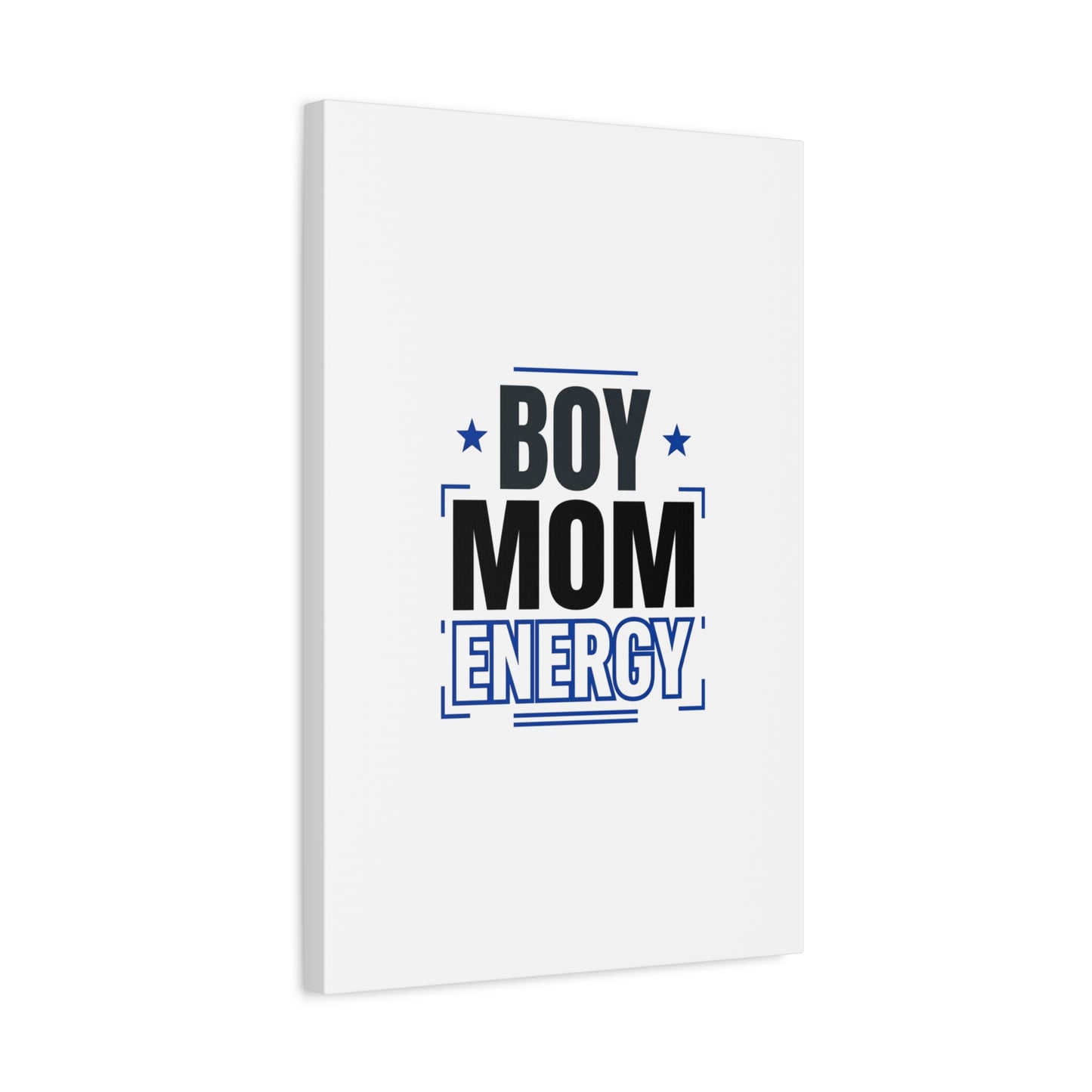 Boy Mom Energy Canvas, Minimal Typographic Mom Wall Art | Mother’s Day Mom Identity