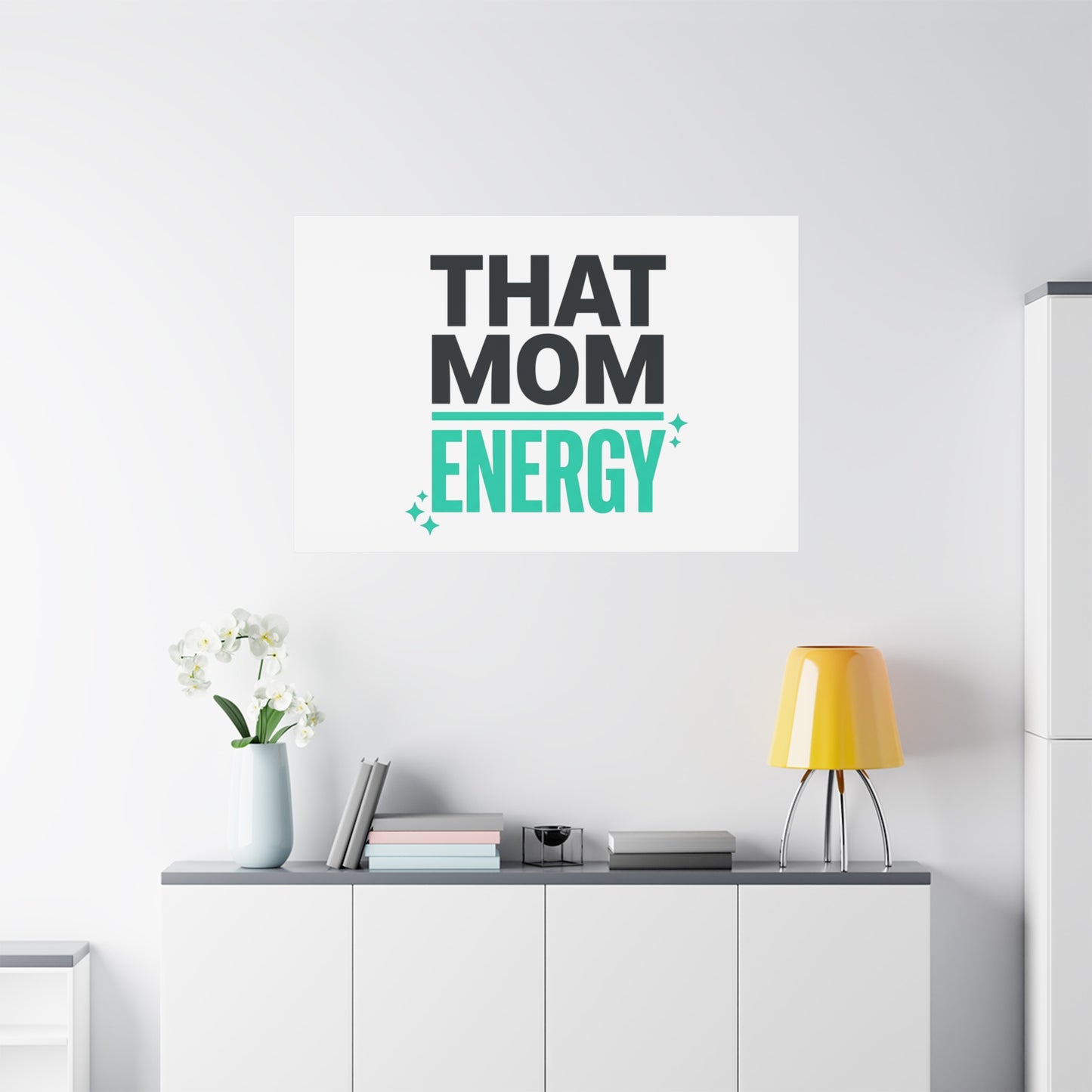 That Mom Energy Canvas | Minimal Typographic Mom Wall Art, Mother’s Day