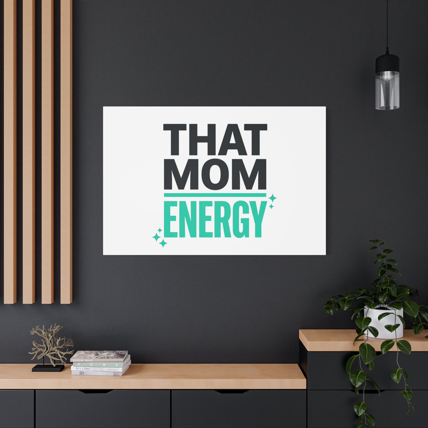 That Mom Energy Canvas | Minimal Typographic Mom Wall Art, Mother’s Day