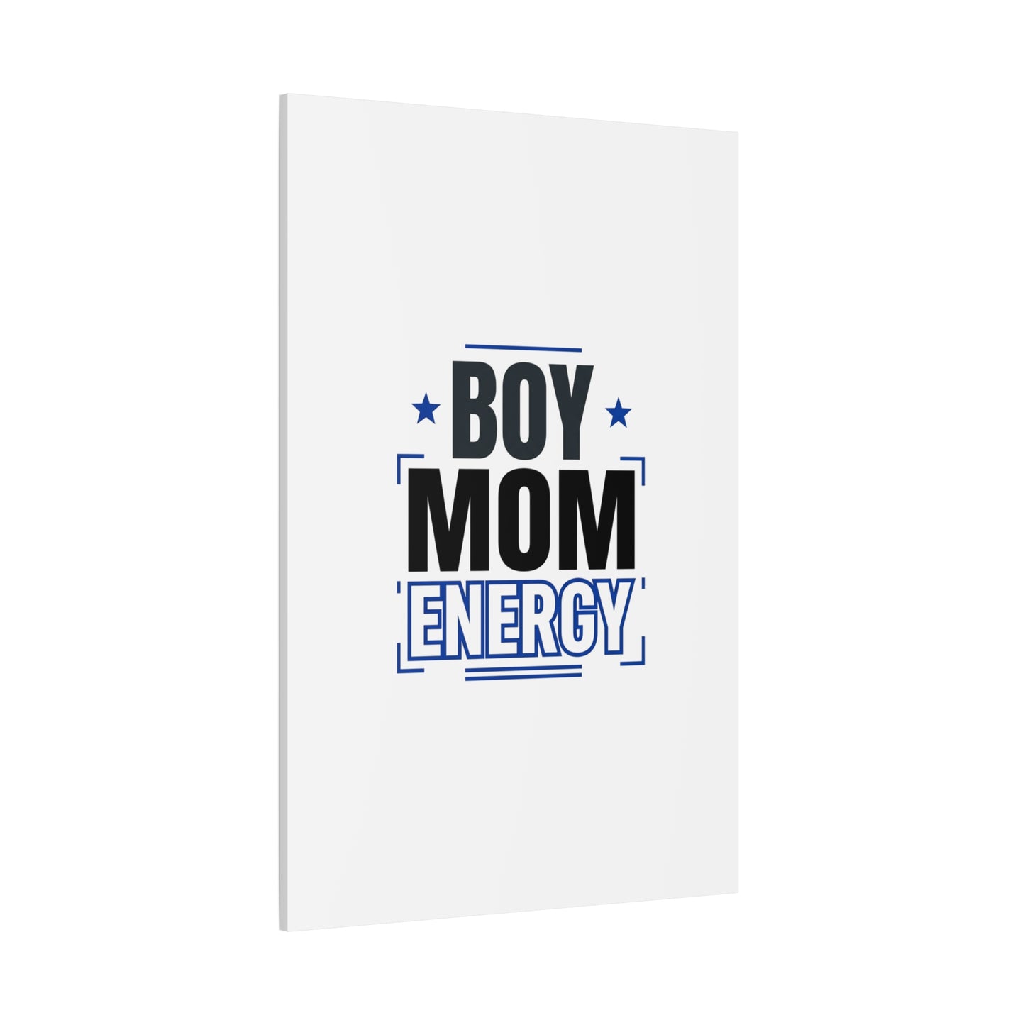 Boy Mom Energy Canvas, Minimal Typographic Mom Wall Art | Mother’s Day Mom Identity
