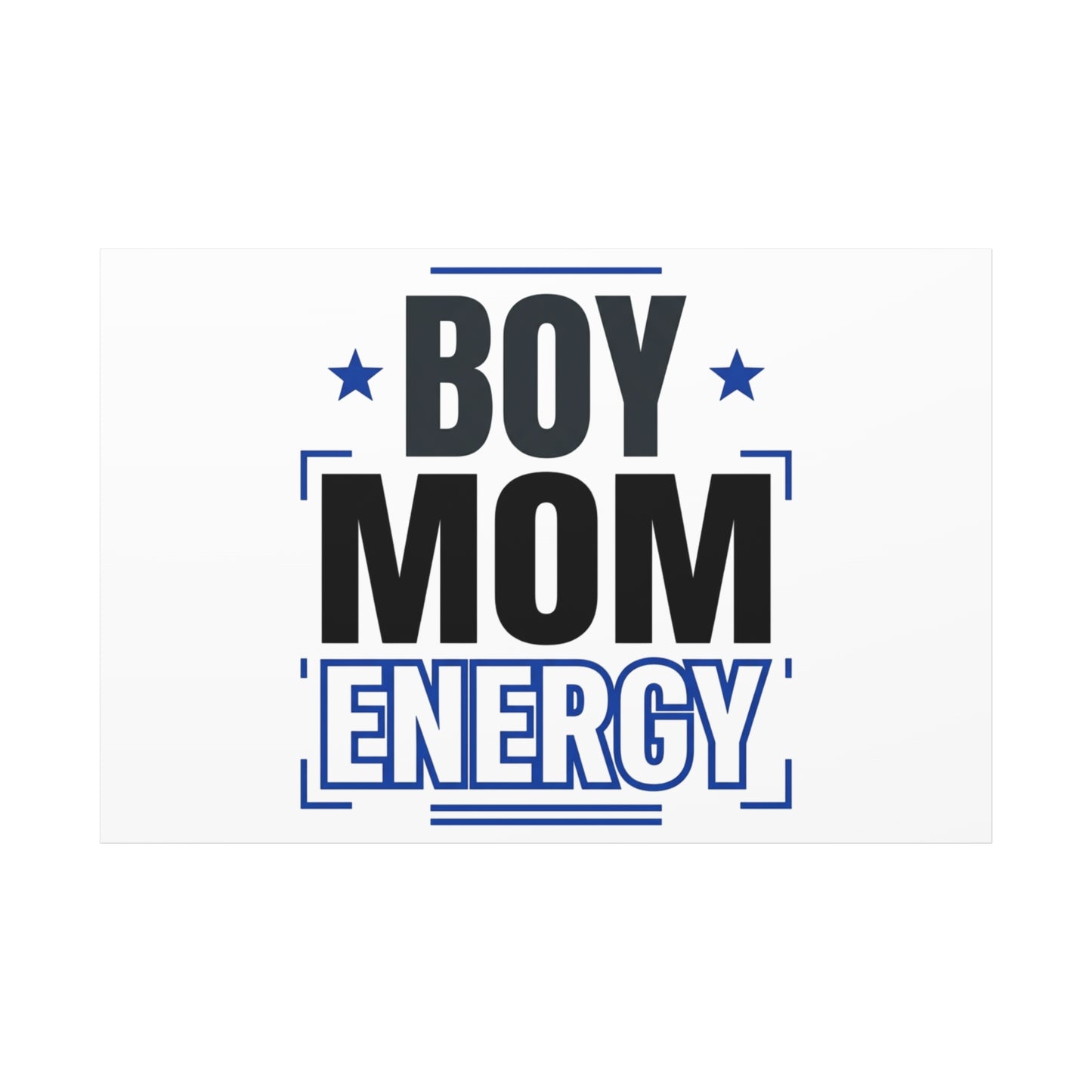 Boy Mom Energy Canvas, Minimal Typographic Mom Wall Art | Mother’s Day Mom Identity