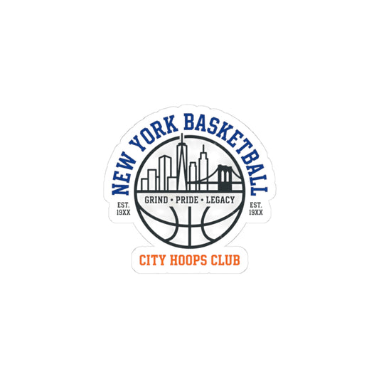 New York Basketball City Hoops Club Sticker | varsity, streetwear