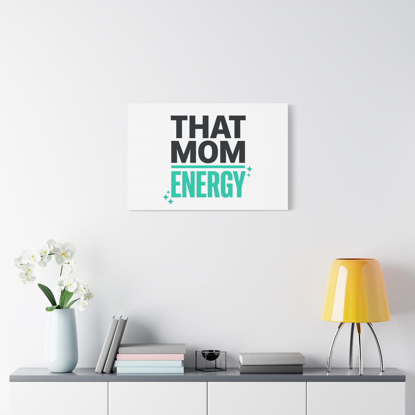 That Mom Energy Canvas | Minimal Typographic Mom Wall Art, Mother’s Day