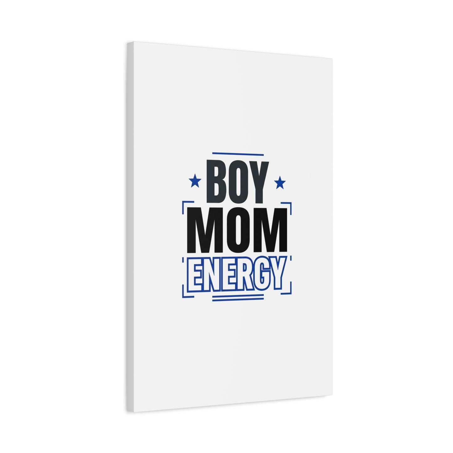 Boy Mom Energy Canvas, Minimal Typographic Mom Wall Art | Mother’s Day Mom Identity