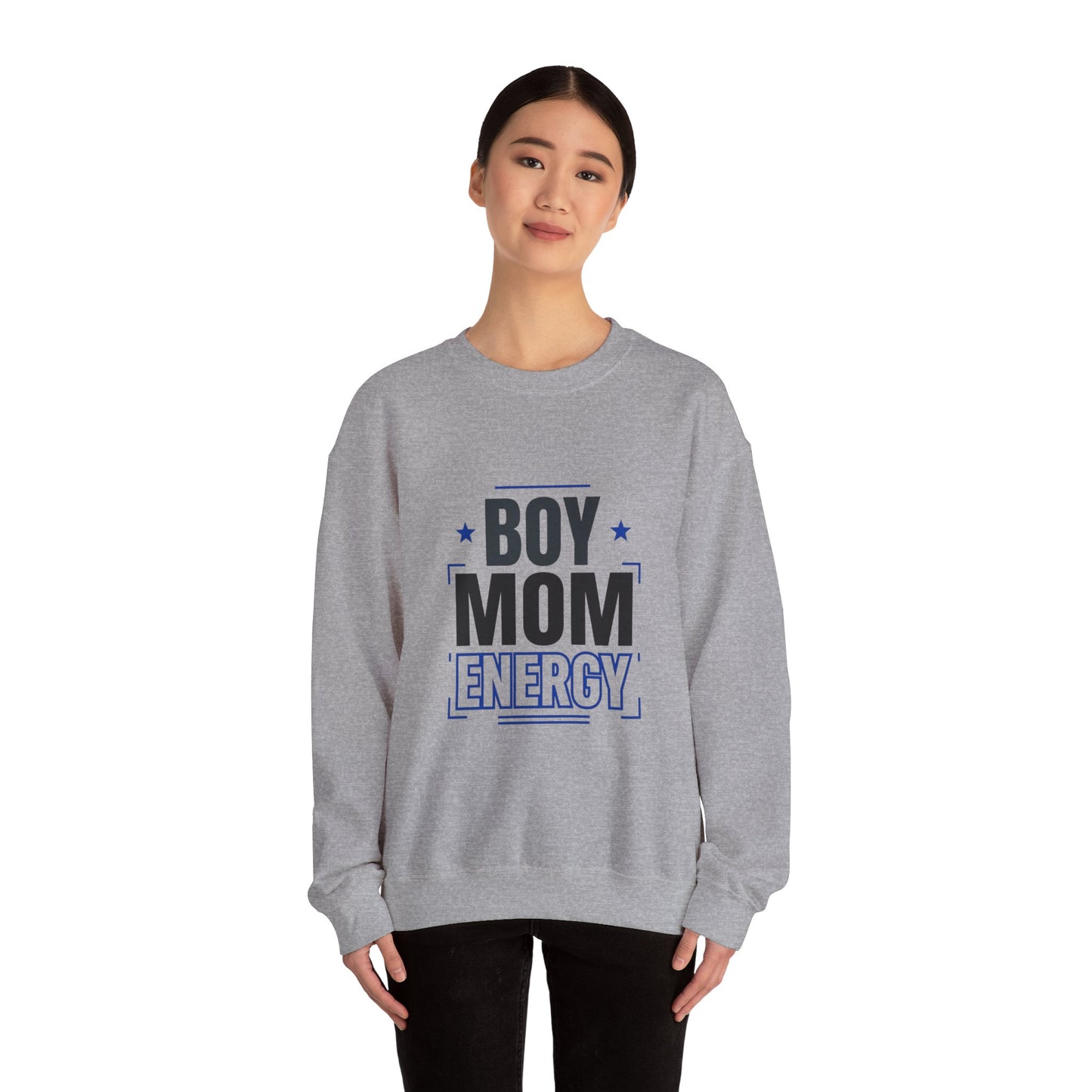 Boy Mom Energy Sweatshirt | Mother's Day Minimal Typographic Mom Sweatshirt