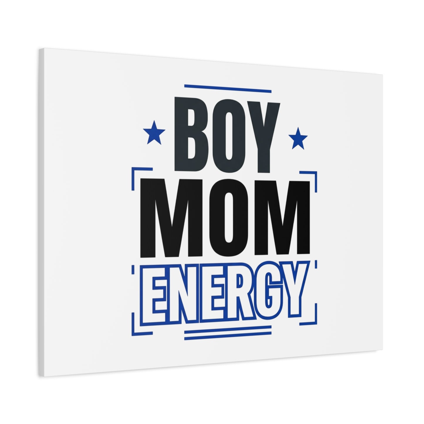 Boy Mom Energy Canvas, Minimal Typographic Mom Wall Art | Mother’s Day Mom Identity