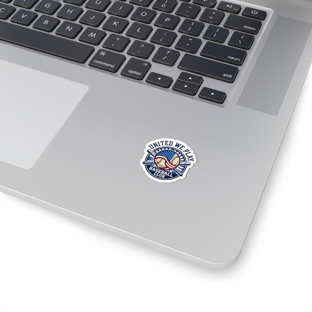 United We Play Baseball Club Sticker | Patriotic Baseball, Red White Blue