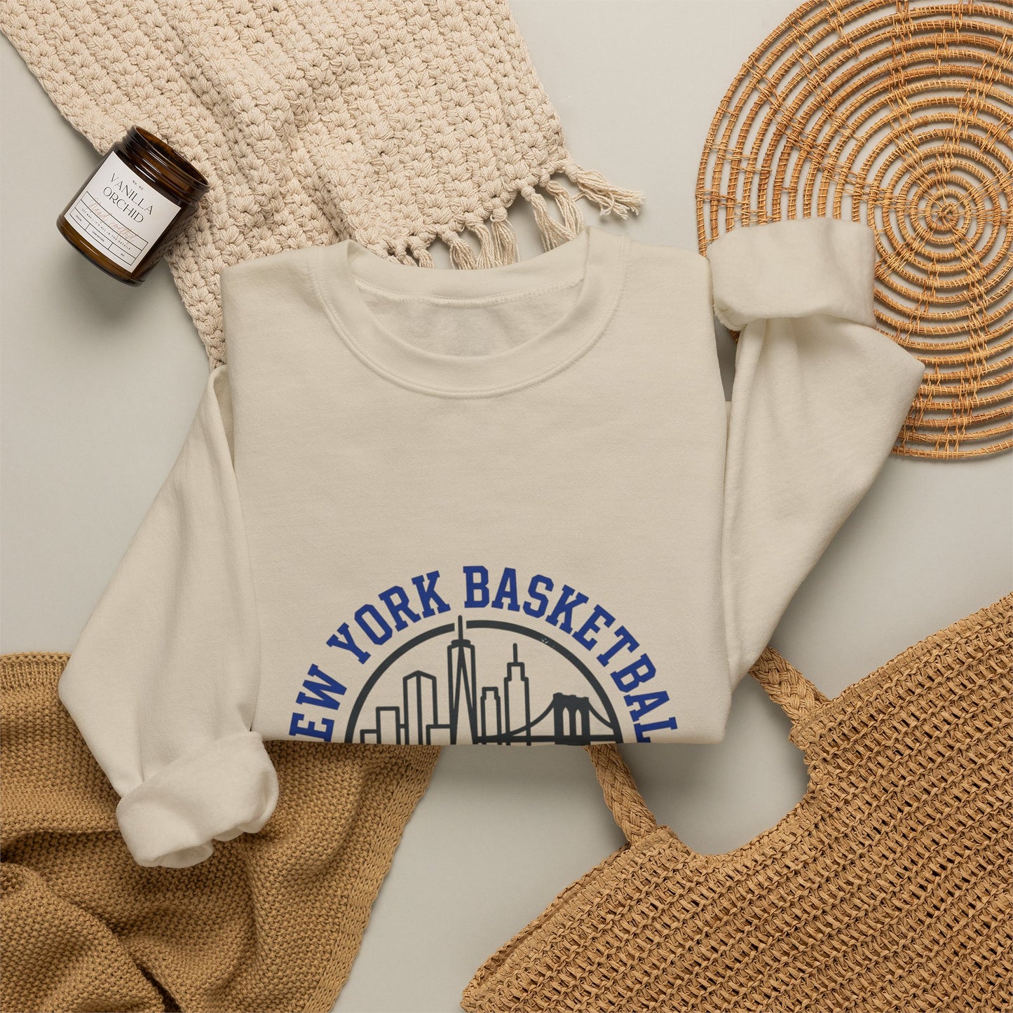 New York Basketball Crest Sweatshirt | varsity, city basketball