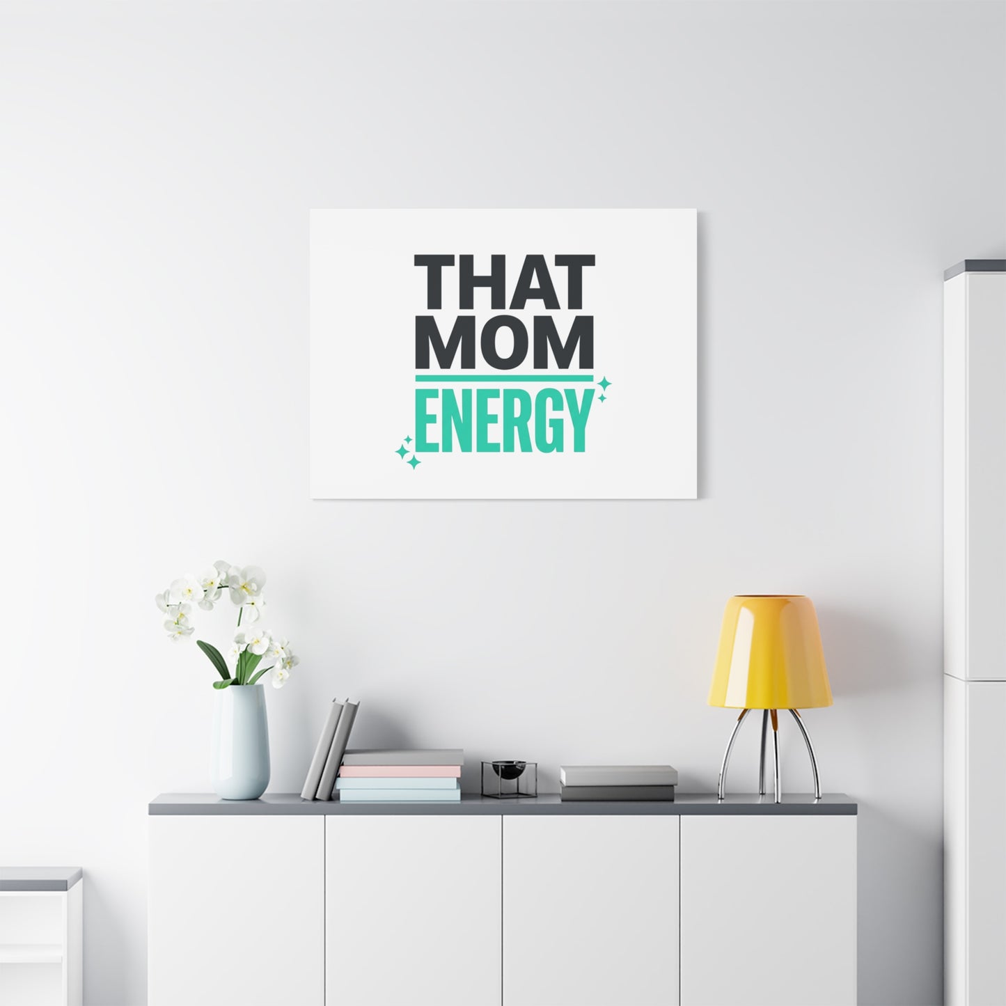 That Mom Energy Canvas | Minimal Typographic Mom Wall Art, Mother’s Day