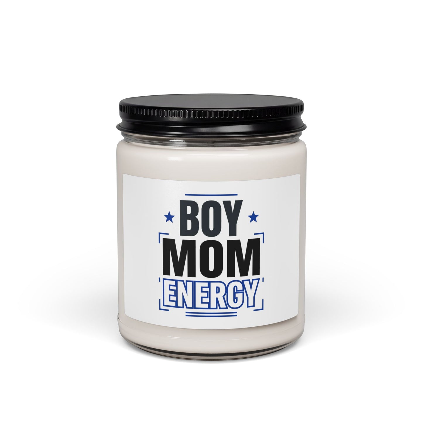 Boy Mom Energy Candle | Mother's Day Minimal Typographic Mom Identity