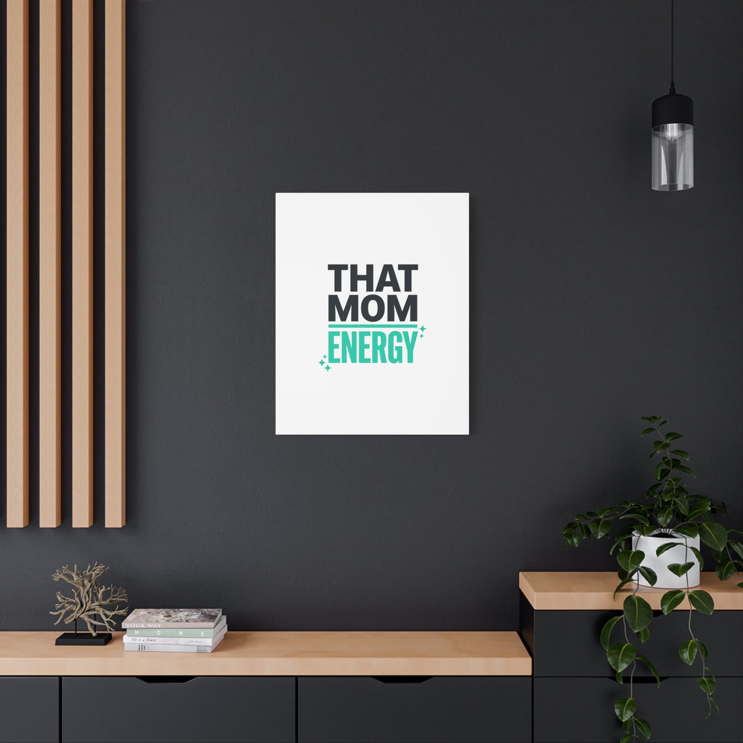 That Mom Energy Canvas | Minimal Typographic Mom Wall Art, Mother’s Day