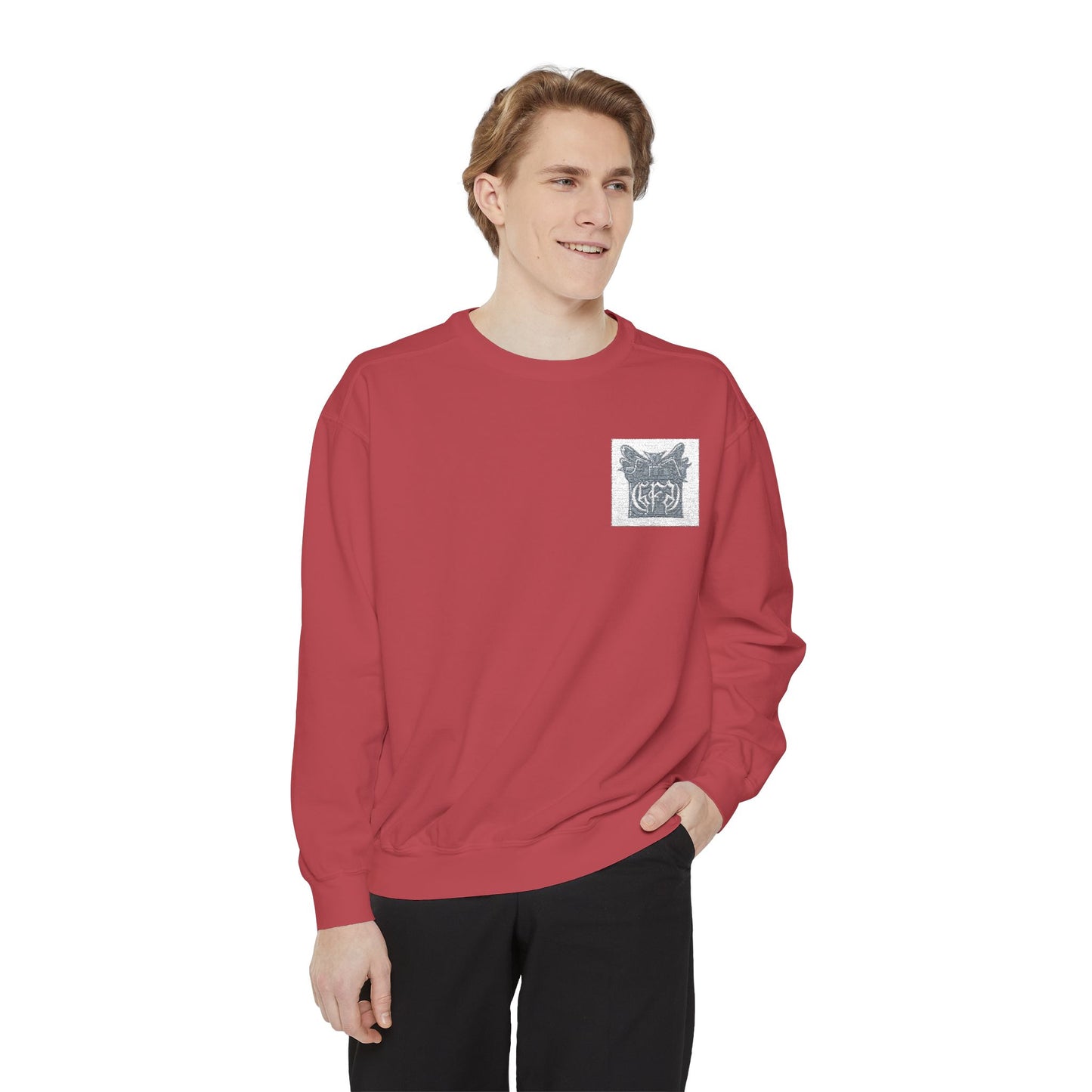 Abstract Floral Pocket Sweatshirt — Minimal Graphic Crewneck