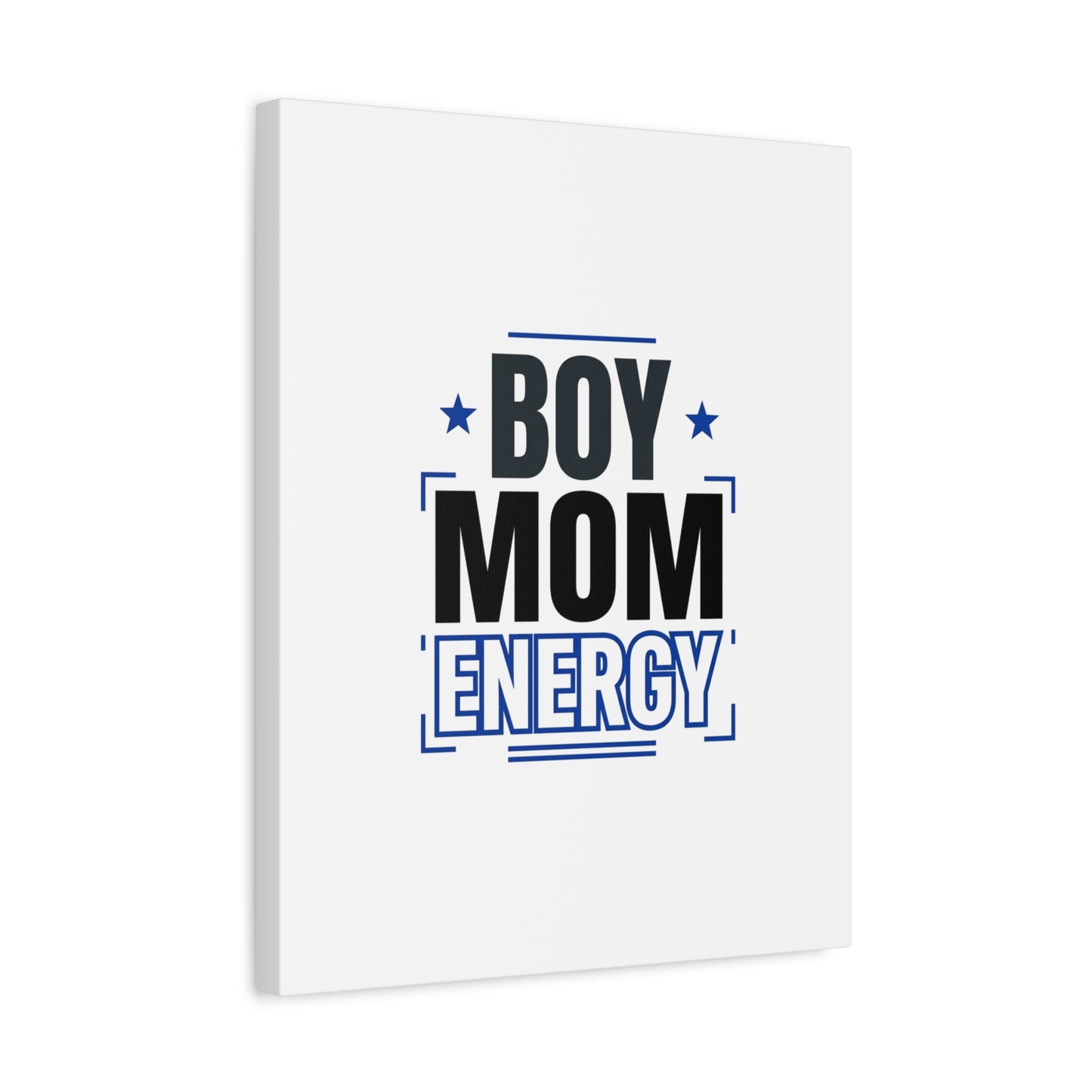 Boy Mom Energy Canvas, Minimal Typographic Mom Wall Art | Mother’s Day Mom Identity