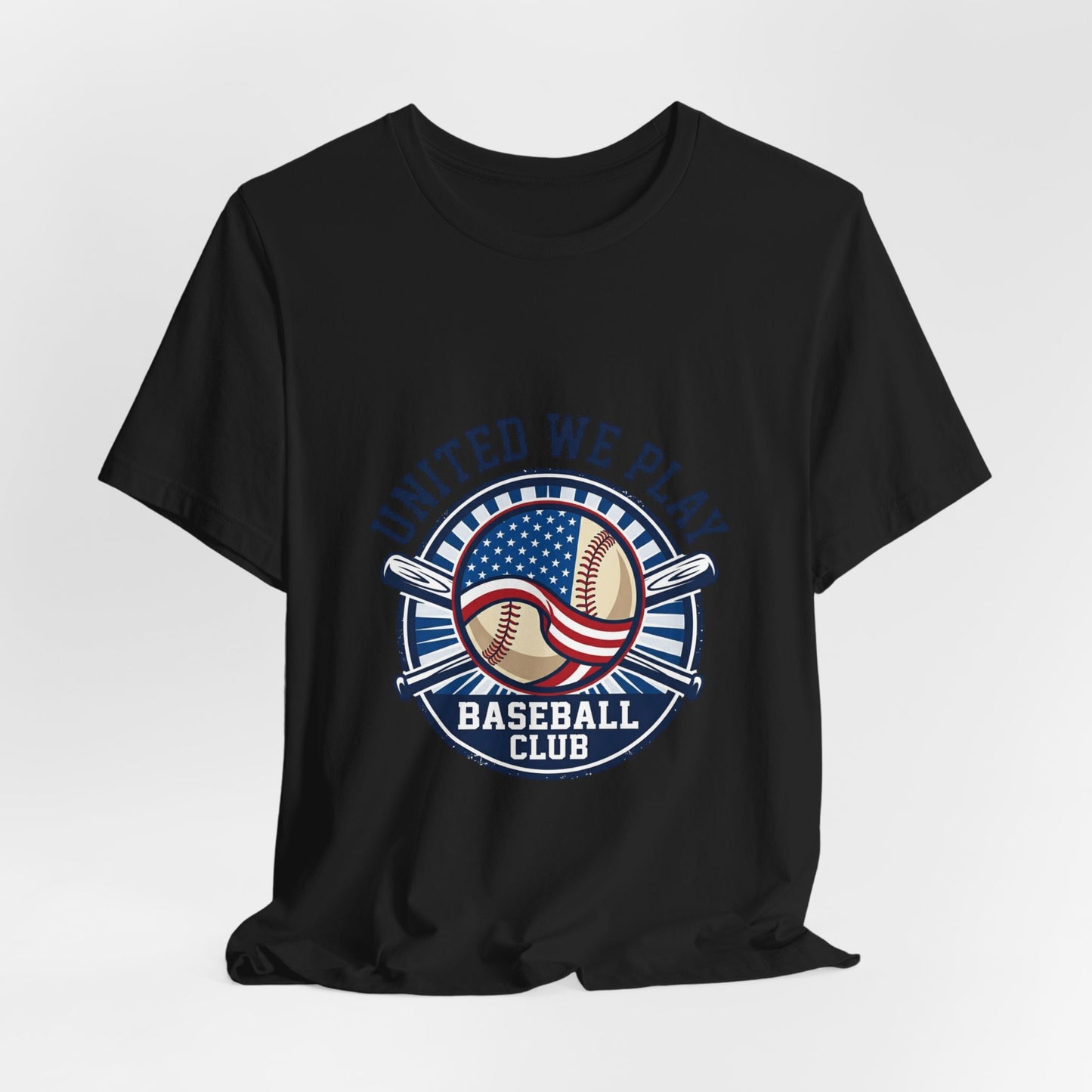 United We Play Baseball Tee | Patriotic Baseball Tee, Vintage Red White Blue Shirt