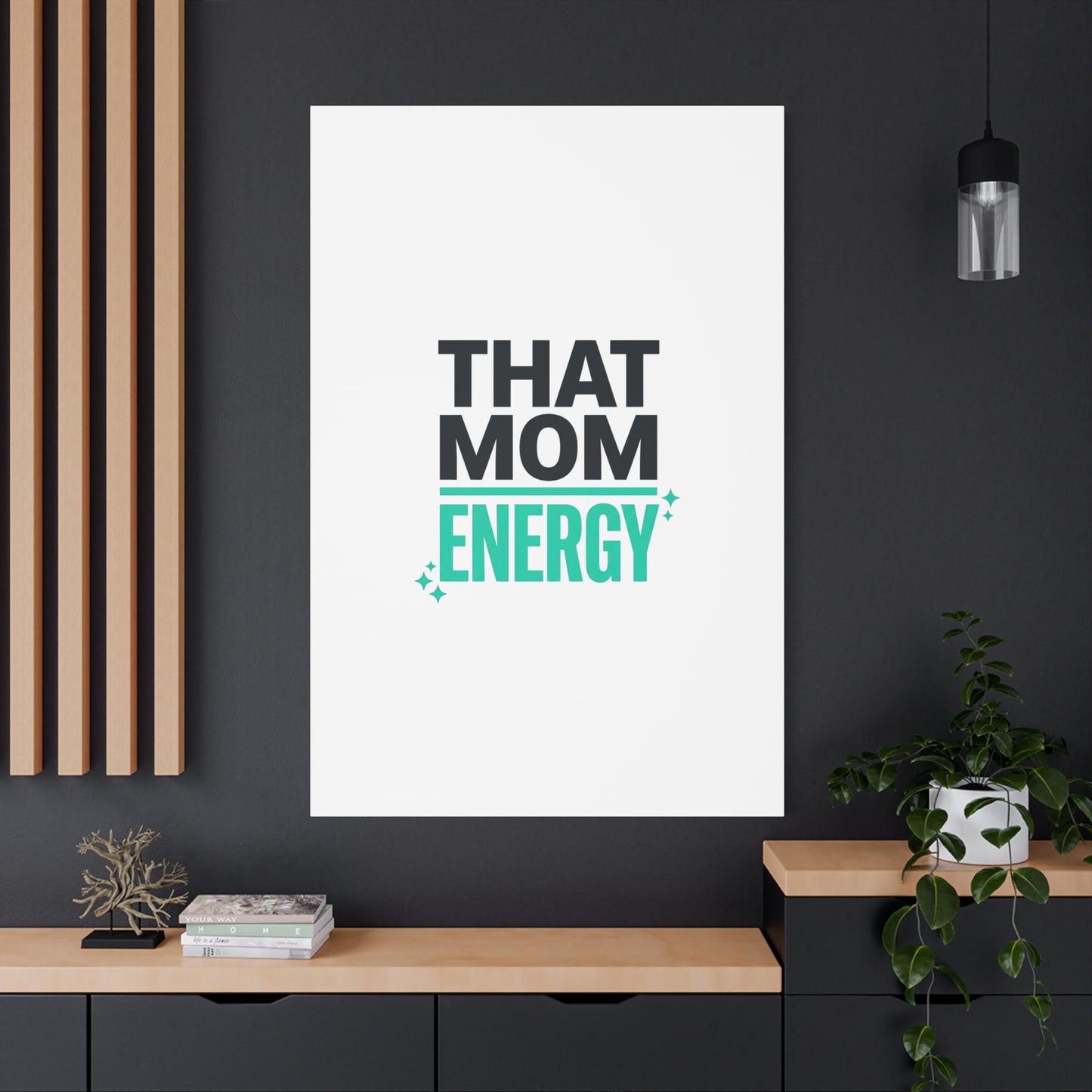 That Mom Energy Canvas | Minimal Typographic Mom Wall Art, Mother’s Day