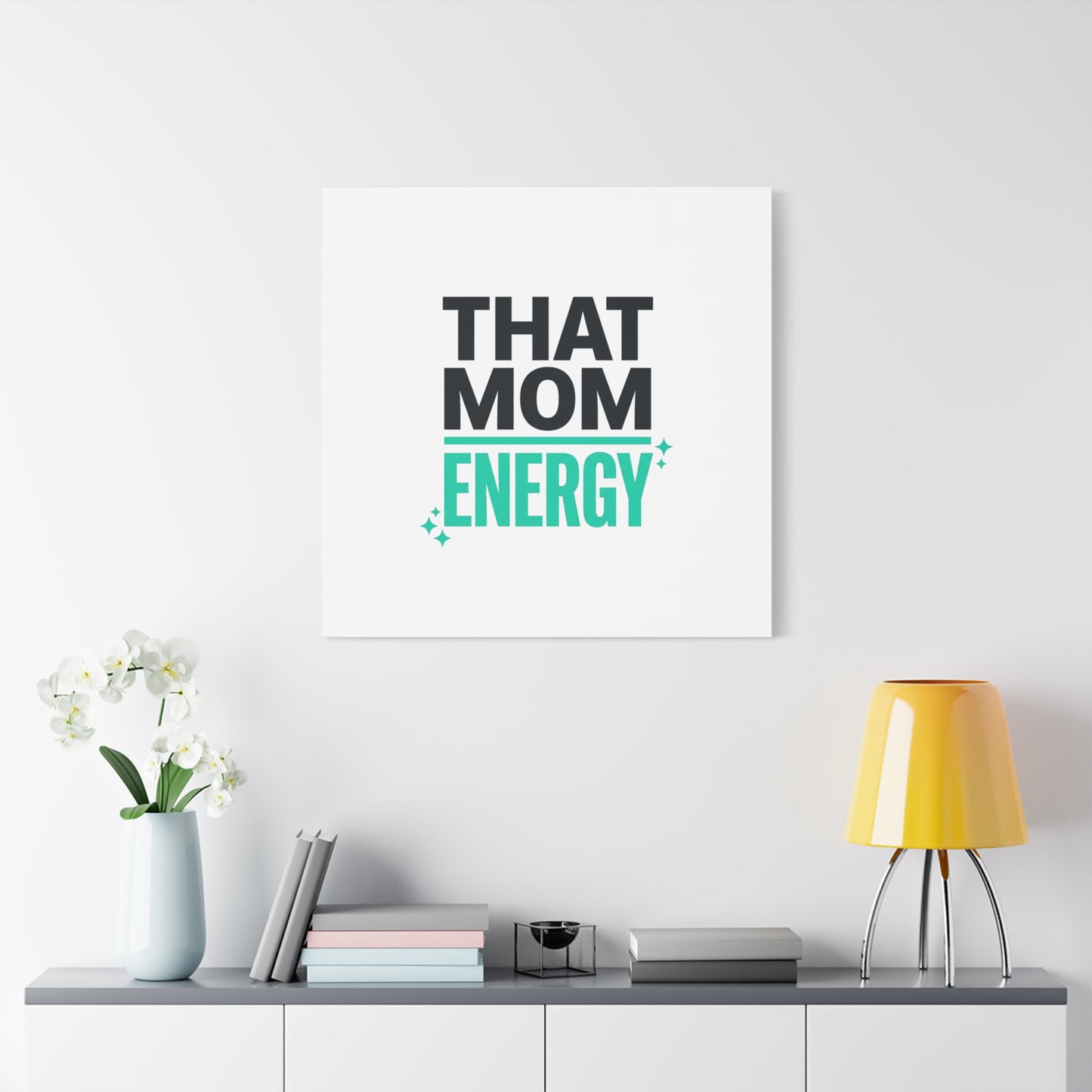 That Mom Energy Canvas | Minimal Typographic Mom Wall Art, Mother’s Day