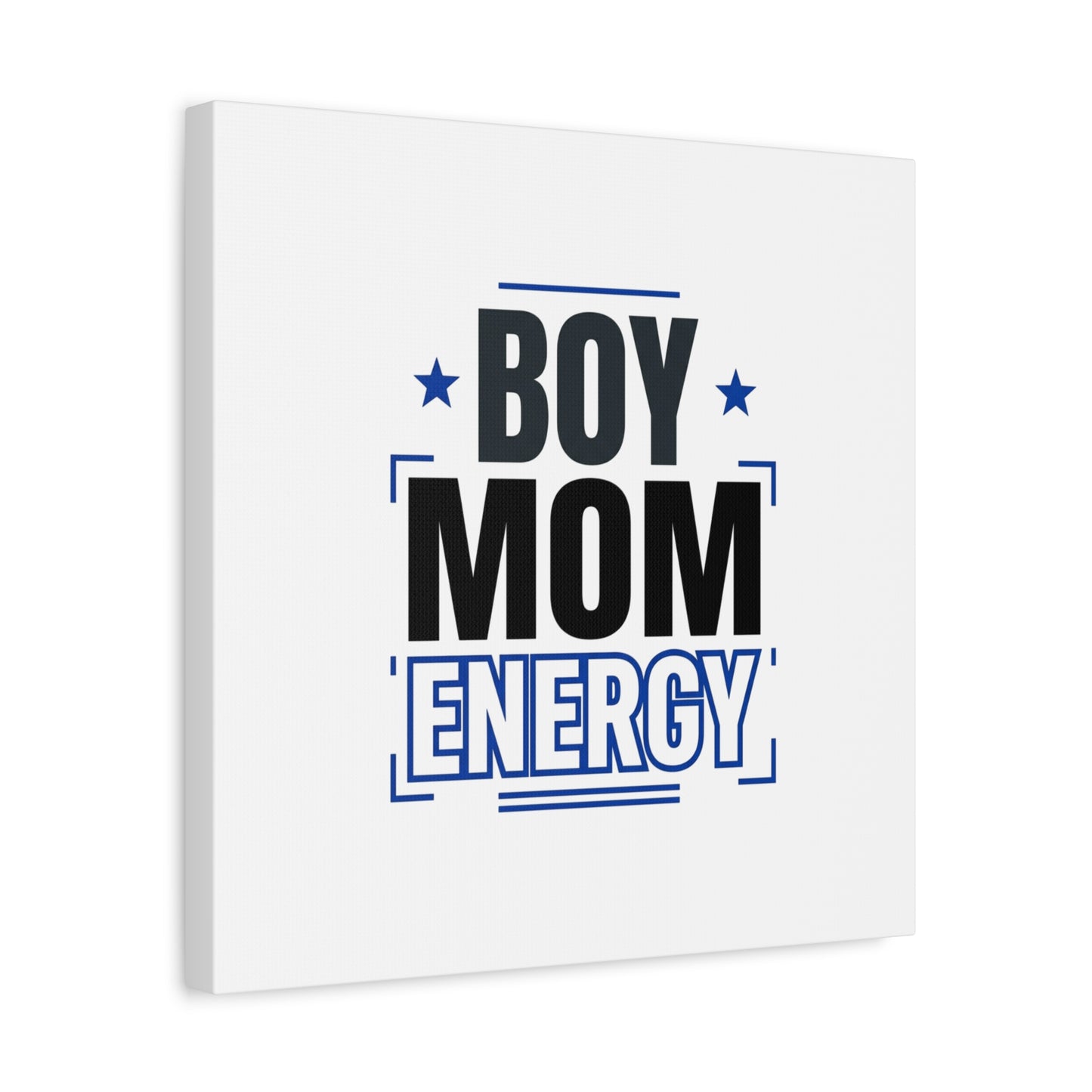 Boy Mom Energy Canvas, Minimal Typographic Mom Wall Art | Mother’s Day Mom Identity