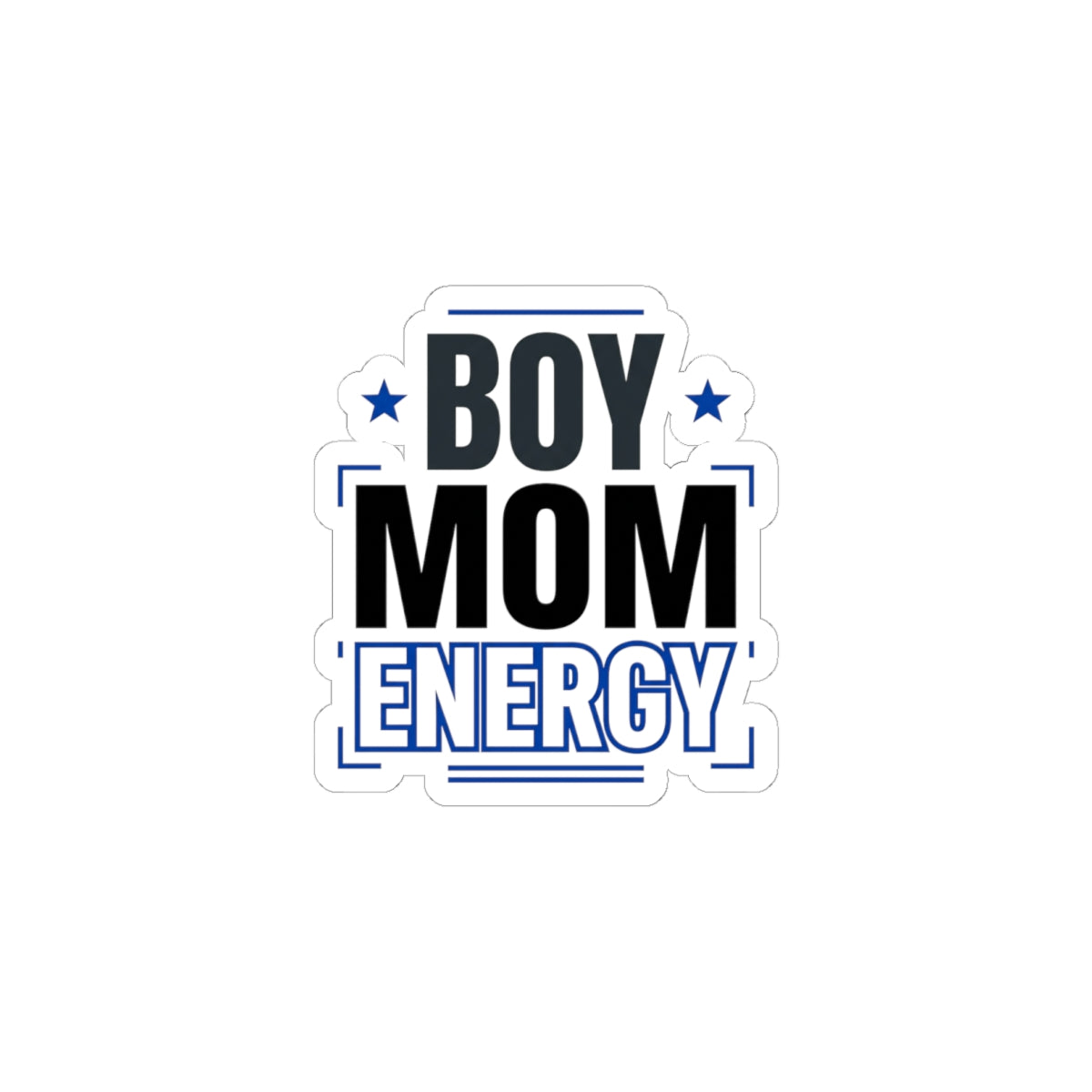 Boy Mom Energy Sticker | minimalist typographic mom decal, retro-inspired mom life