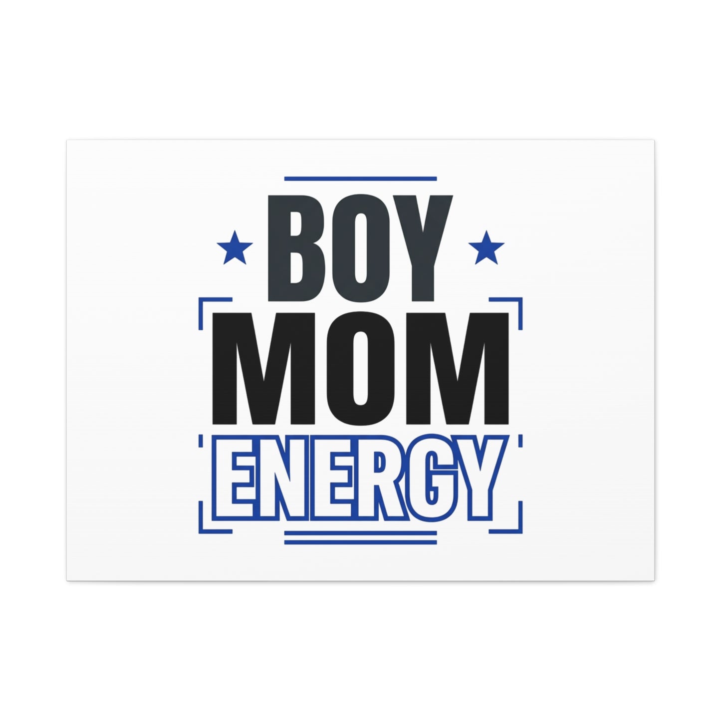 Boy Mom Energy Canvas, Minimal Typographic Mom Wall Art | Mother’s Day Mom Identity