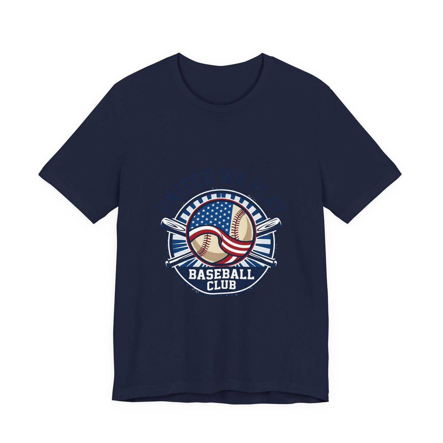 United We Play Baseball Tee | Patriotic Baseball Tee, Vintage Red White Blue Shirt