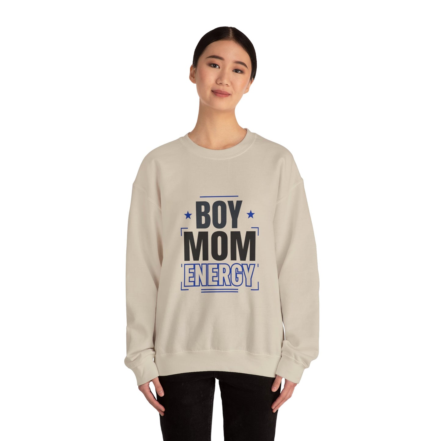 Boy Mom Energy Sweatshirt | Mother's Day Minimal Typographic Mom Sweatshirt