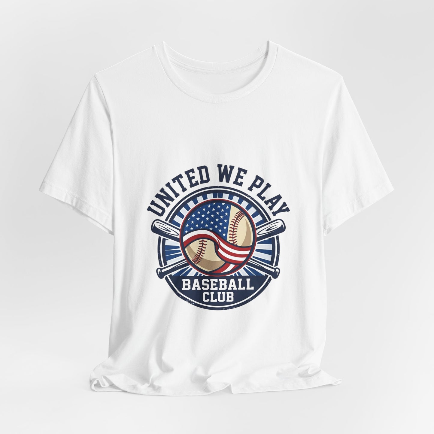 United We Play Baseball Tee | Patriotic Baseball Tee, Vintage Red White Blue Shirt