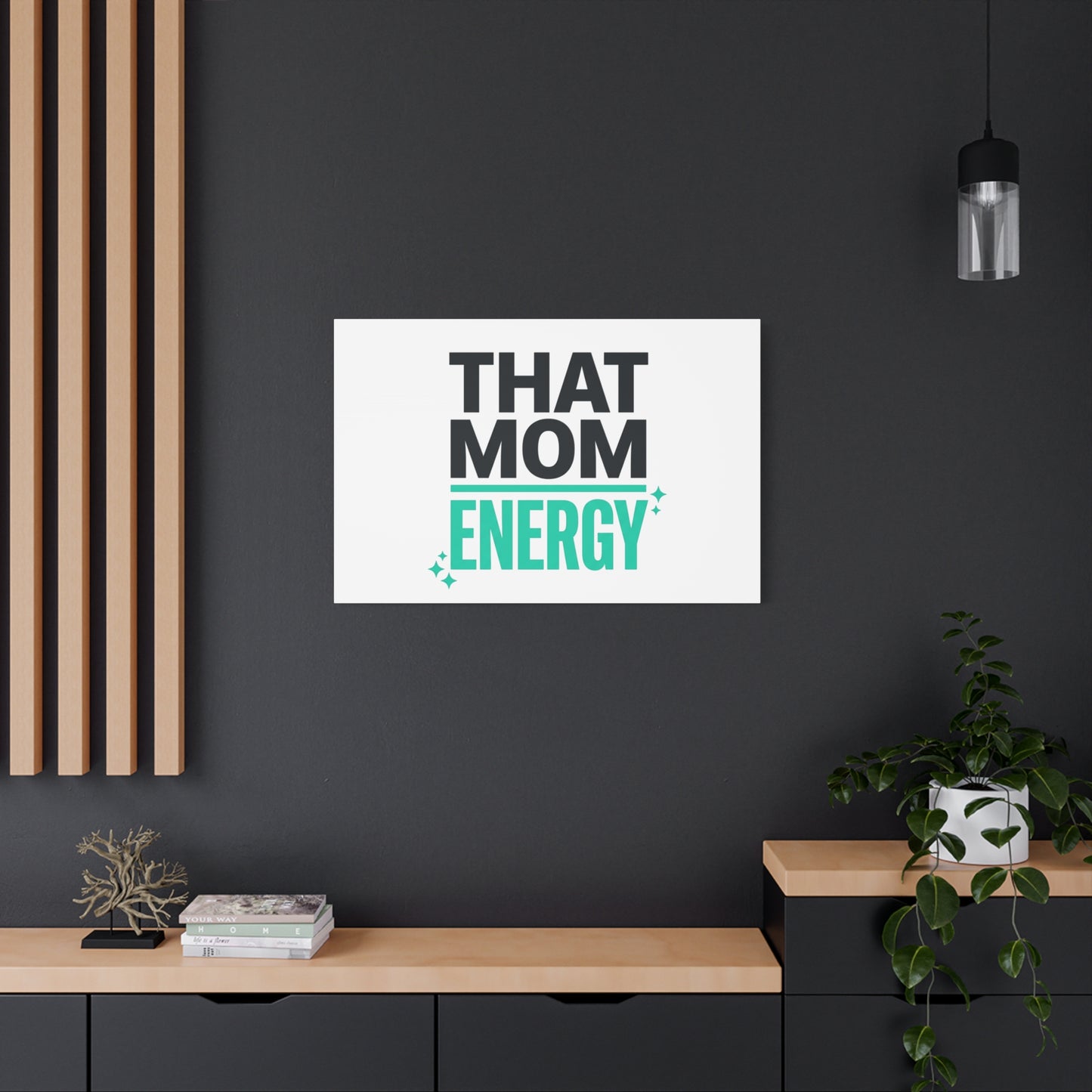 That Mom Energy Canvas | Minimal Typographic Mom Wall Art, Mother’s Day