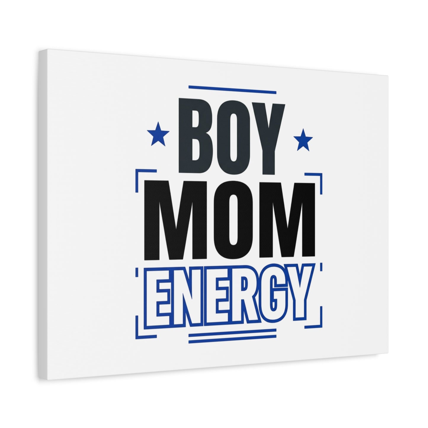 Boy Mom Energy Canvas, Minimal Typographic Mom Wall Art | Mother’s Day Mom Identity