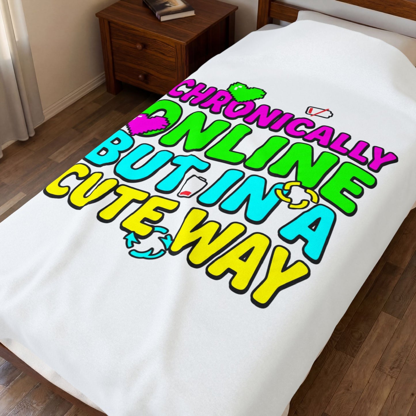 Chronically Online But In A Cute Way Blanket | meme-core, cringe-core