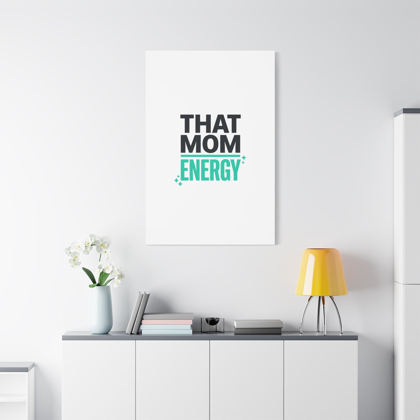 That Mom Energy Canvas | Minimal Typographic Mom Wall Art, Mother’s Day