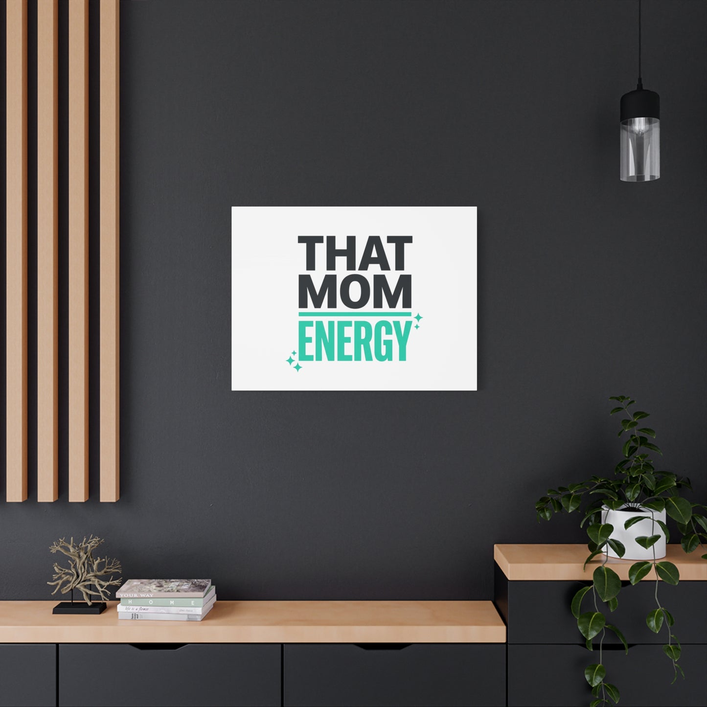 That Mom Energy Canvas | Minimal Typographic Mom Wall Art, Mother’s Day