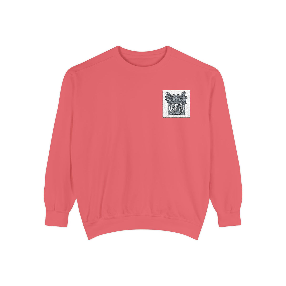 Abstract Floral Pocket Sweatshirt — Minimal Graphic Crewneck