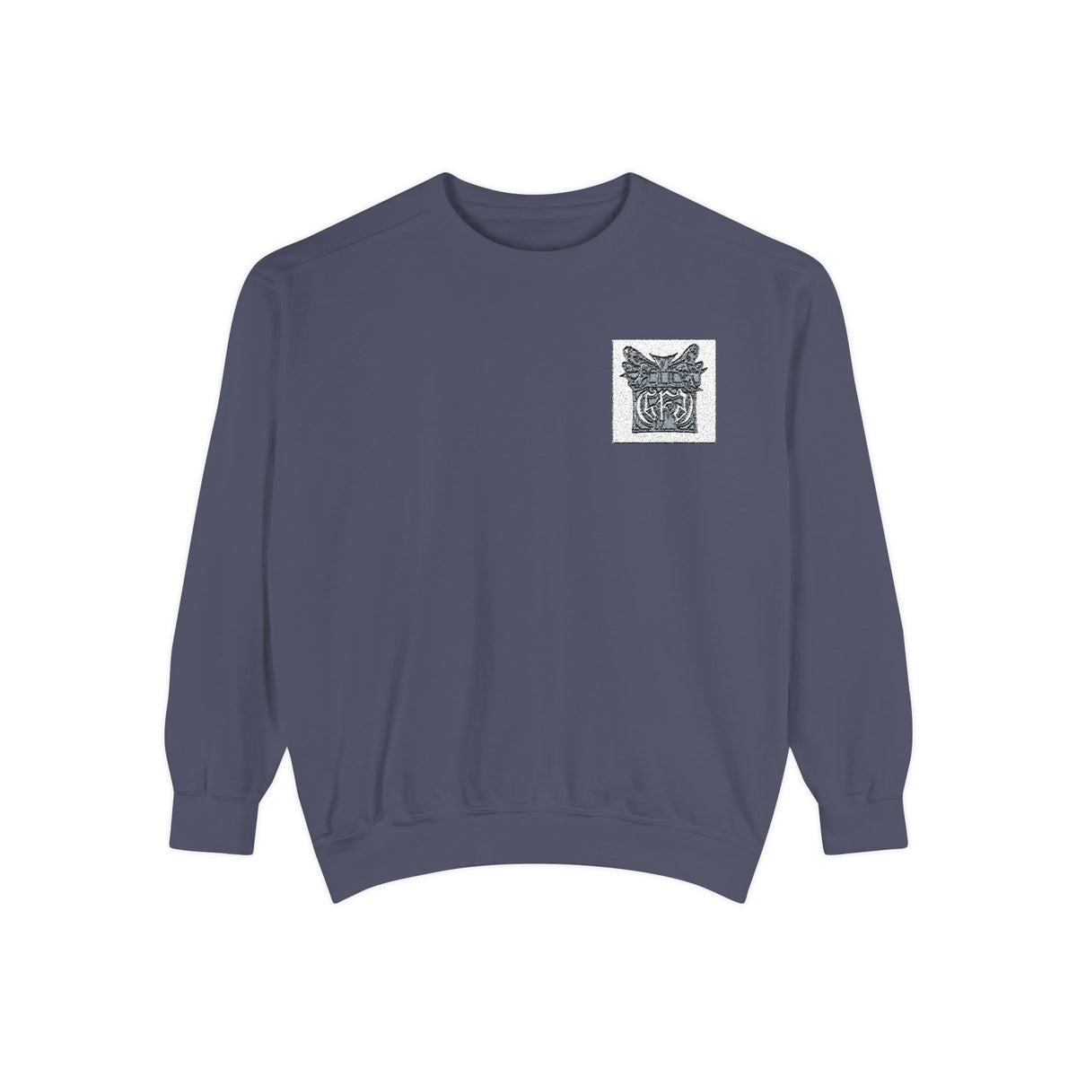 Abstract Floral Pocket Sweatshirt — Minimal Graphic Crewneck