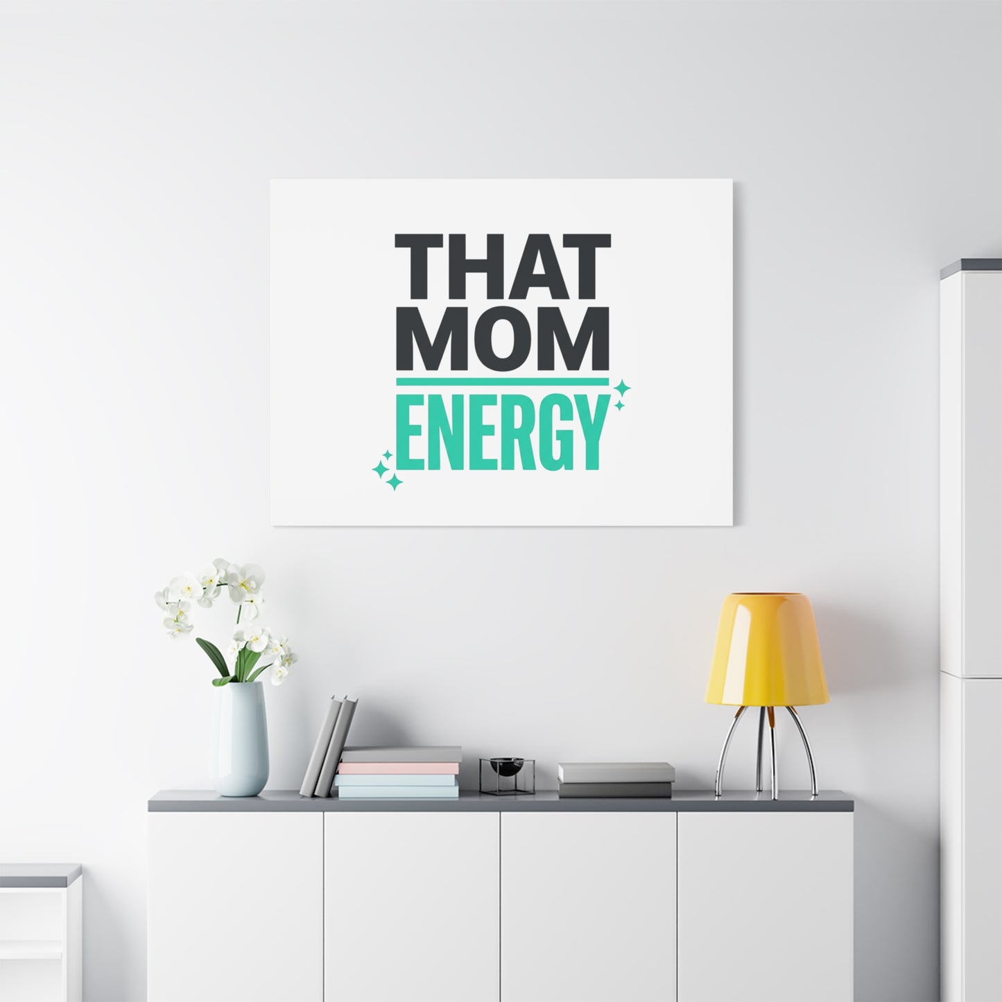 That Mom Energy Canvas | Minimal Typographic Mom Wall Art, Mother’s Day