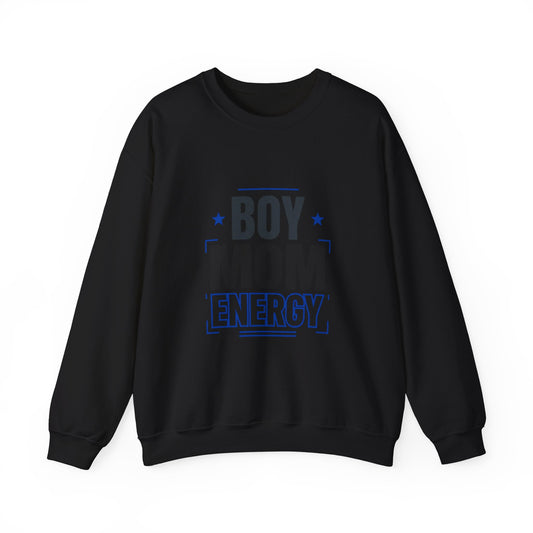 Boy Mom Energy Sweatshirt | Mother's Day Minimal Typographic Mom Sweatshirt