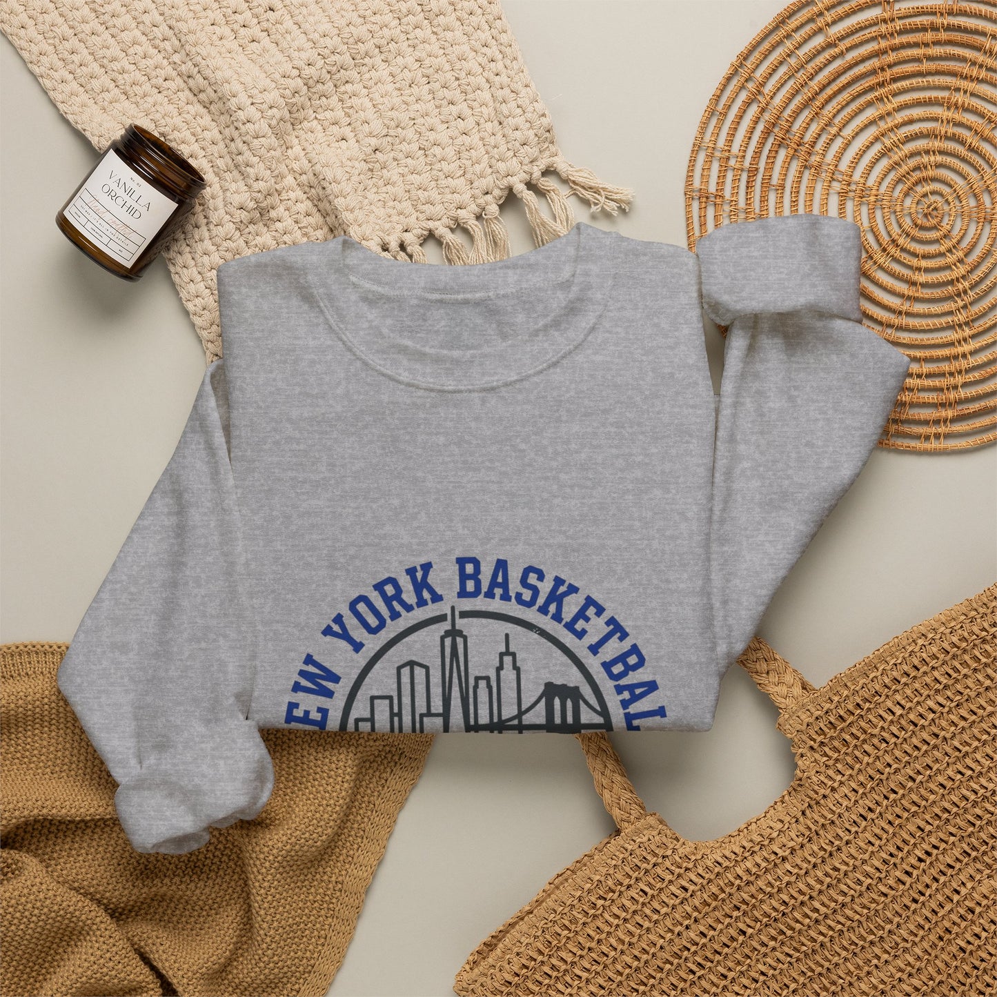 New York Basketball Crest Sweatshirt | varsity, city basketball
