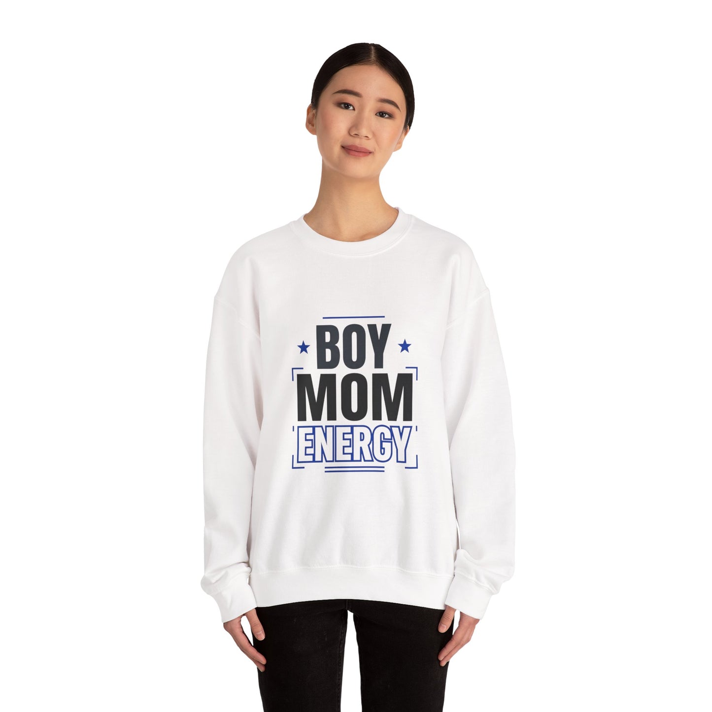 Boy Mom Energy Sweatshirt | Mother's Day Minimal Typographic Mom Sweatshirt