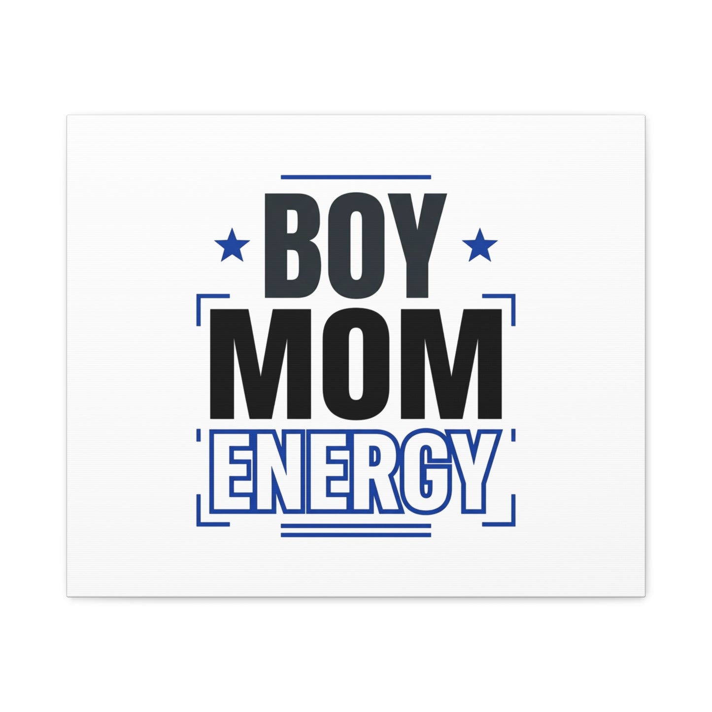 Boy Mom Energy Canvas, Minimal Typographic Mom Wall Art | Mother’s Day Mom Identity