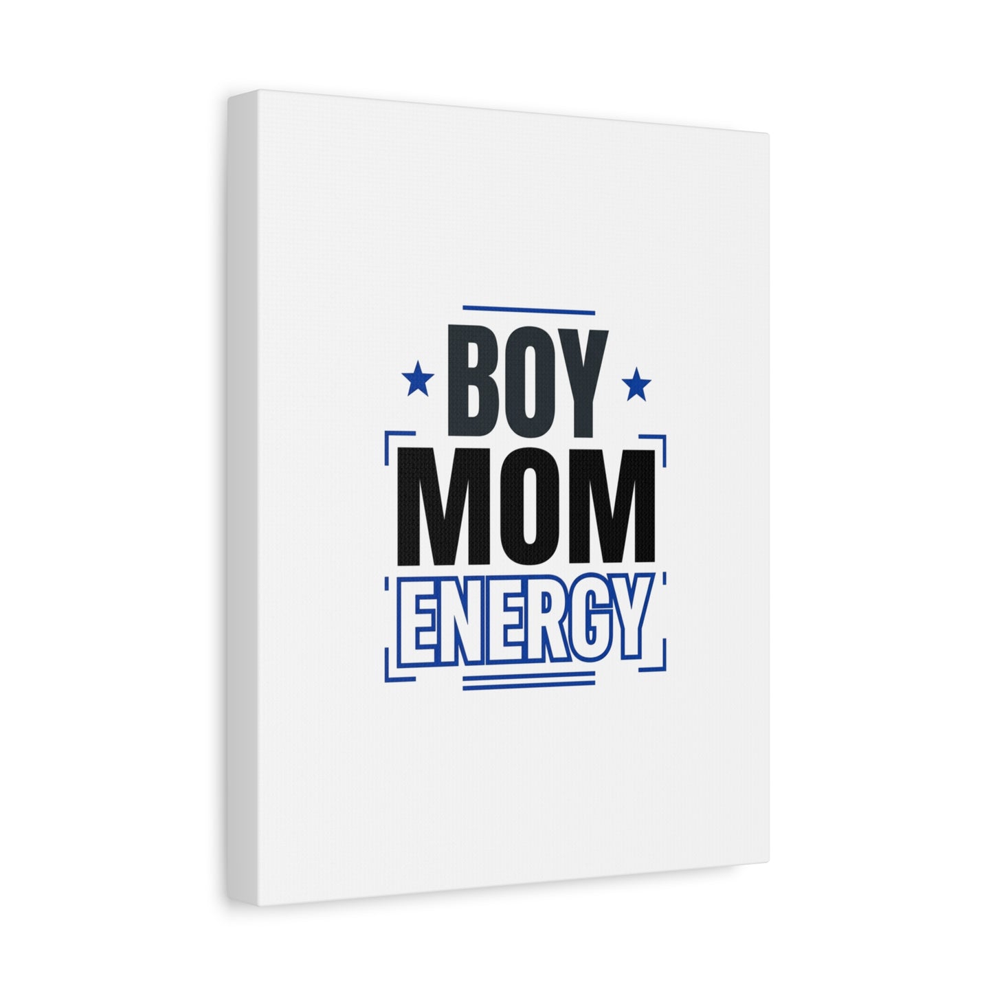 Boy Mom Energy Canvas, Minimal Typographic Mom Wall Art | Mother’s Day Mom Identity
