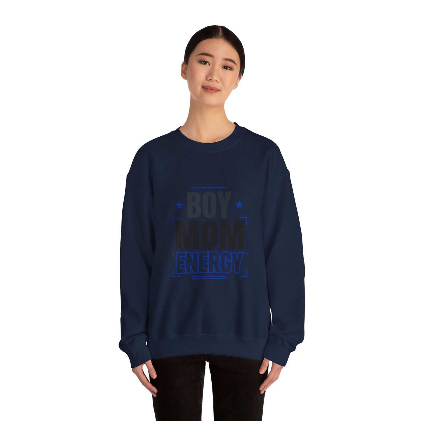 Boy Mom Energy Sweatshirt | Mother's Day Minimal Typographic Mom Sweatshirt