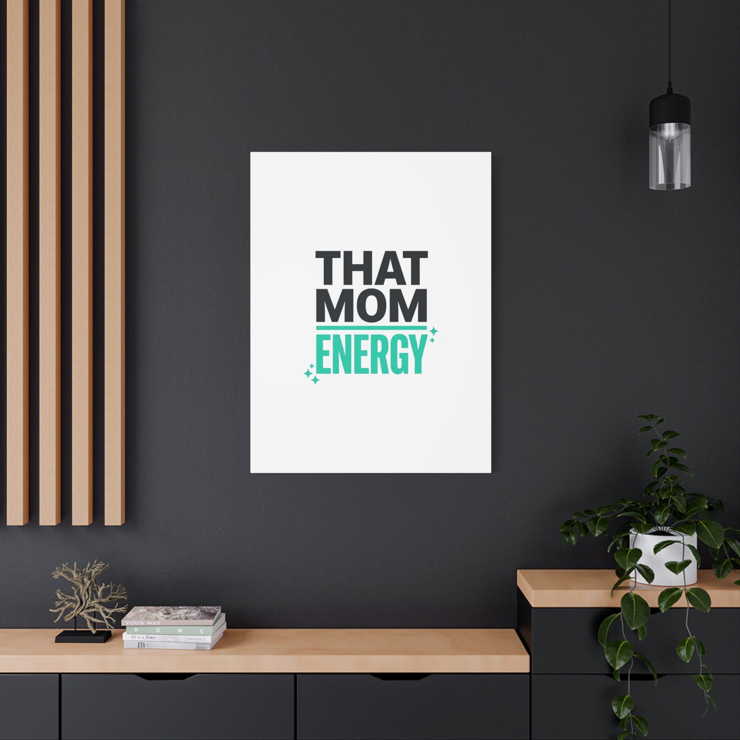That Mom Energy Canvas | Minimal Typographic Mom Wall Art, Mother’s Day