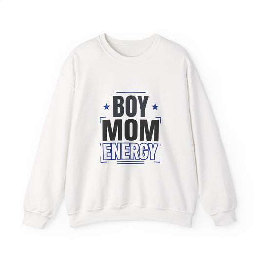 Boy Mom Energy Sweatshirt | Mother's Day Minimal Typographic Mom Sweatshirt
