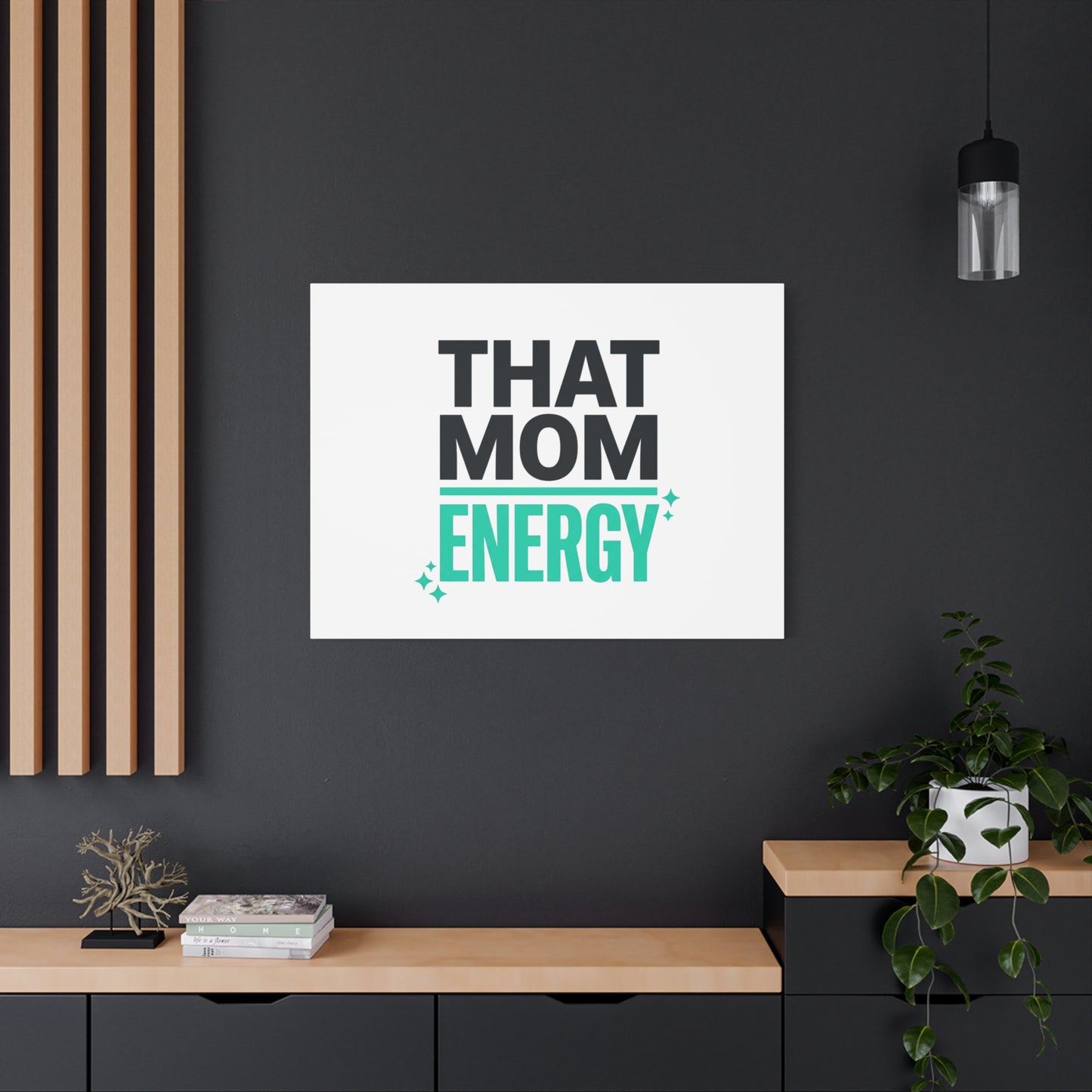 That Mom Energy Canvas | Minimal Typographic Mom Wall Art, Mother’s Day
