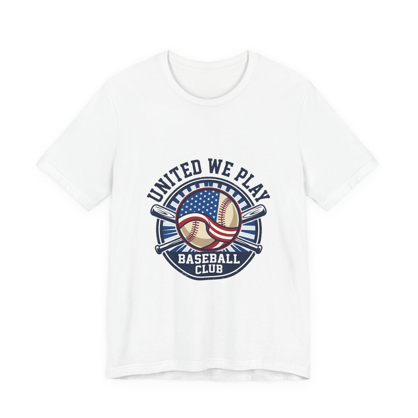 United We Play Baseball Tee | Patriotic Baseball Tee, Vintage Red White Blue Shirt